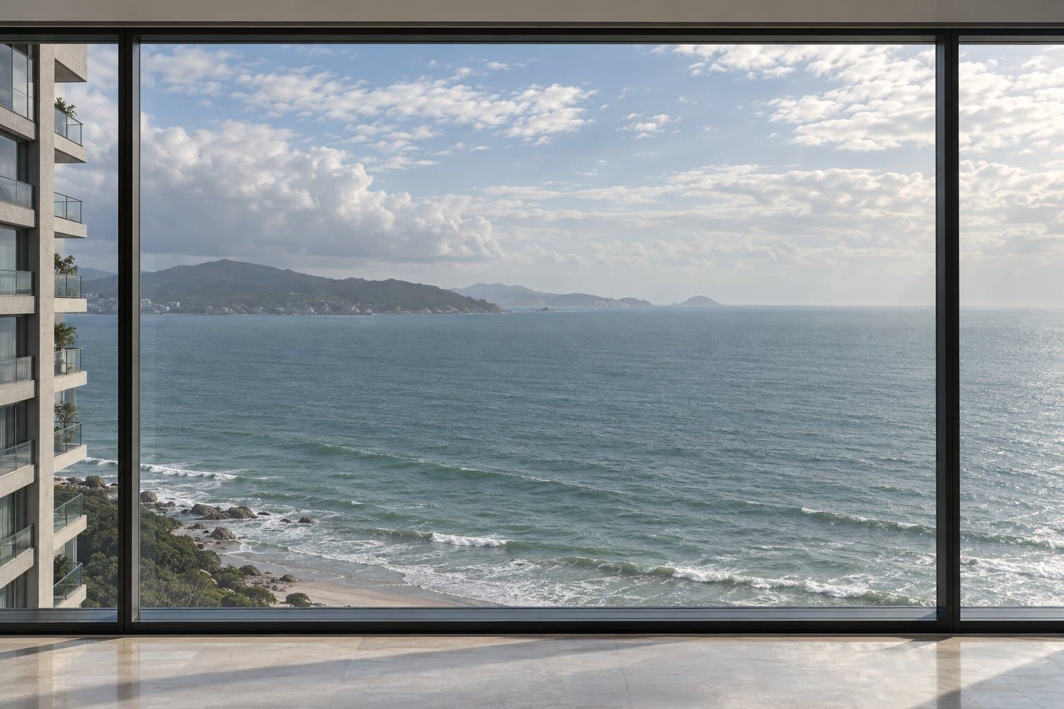 Frente-mar, quadra do mar ou vista garantida: o que muda no valor e na revenda